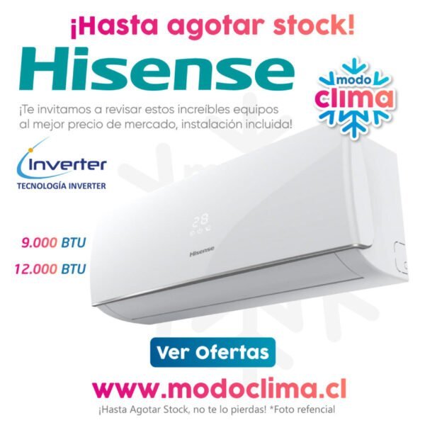 Aire Acondicionado Hisense Hi-Vida Inverter 9000 btu Wifi - Imagen 2